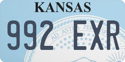 KS license plate 992EXR