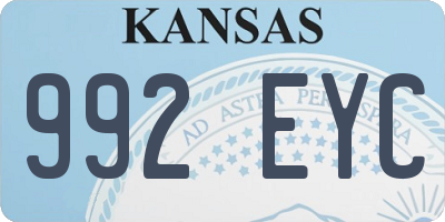 KS license plate 992EYC