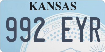 KS license plate 992EYR