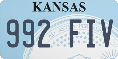 KS license plate 992FIV