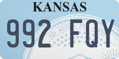 KS license plate 992FQY
