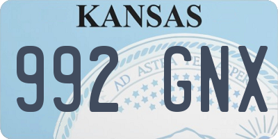 KS license plate 992GNX