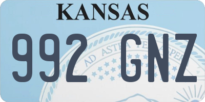 KS license plate 992GNZ