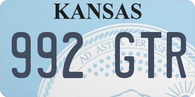 KS license plate 992GTR