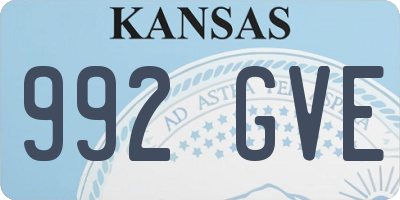 KS license plate 992GVE