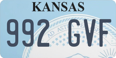 KS license plate 992GVF