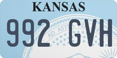 KS license plate 992GVH