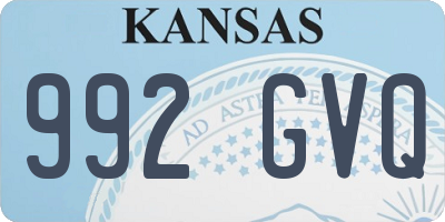KS license plate 992GVQ