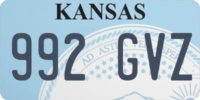 KS license plate 992GVZ