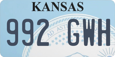 KS license plate 992GWH