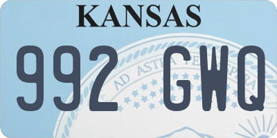 KS license plate 992GWQ