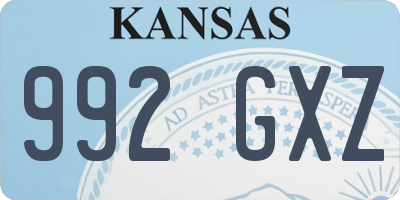 KS license plate 992GXZ