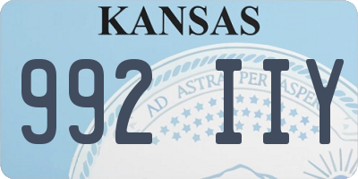 KS license plate 992IIY