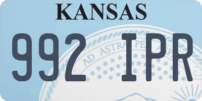 KS license plate 992IPR