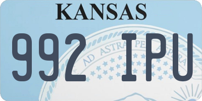 KS license plate 992IPU