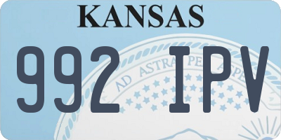 KS license plate 992IPV