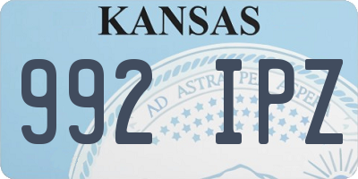KS license plate 992IPZ