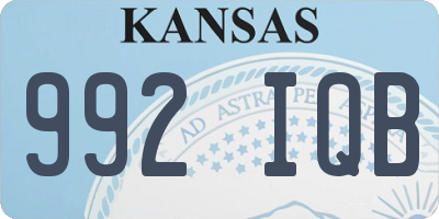 KS license plate 992IQB