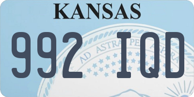 KS license plate 992IQD