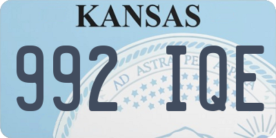KS license plate 992IQE