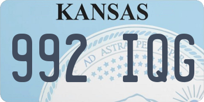 KS license plate 992IQG