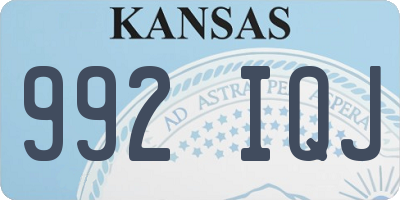 KS license plate 992IQJ