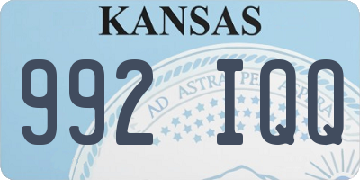 KS license plate 992IQQ