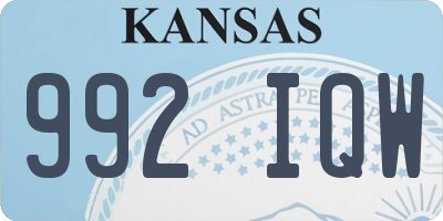 KS license plate 992IQW