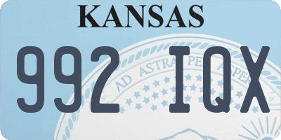 KS license plate 992IQX