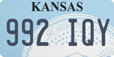 KS license plate 992IQY
