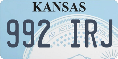 KS license plate 992IRJ