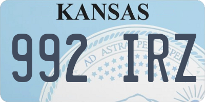 KS license plate 992IRZ