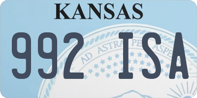 KS license plate 992ISA
