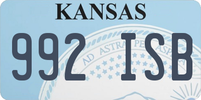 KS license plate 992ISB