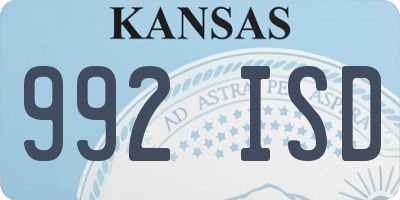 KS license plate 992ISD