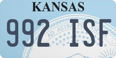 KS license plate 992ISF