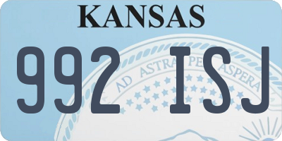 KS license plate 992ISJ