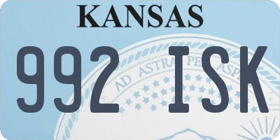 KS license plate 992ISK