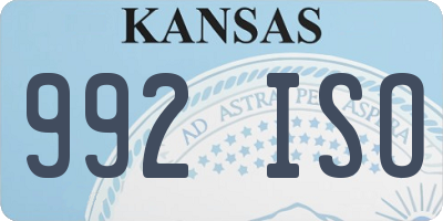 KS license plate 992ISO