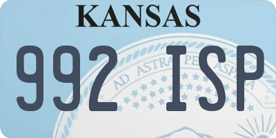 KS license plate 992ISP