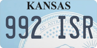 KS license plate 992ISR