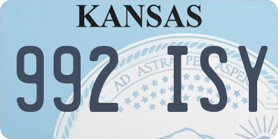 KS license plate 992ISY