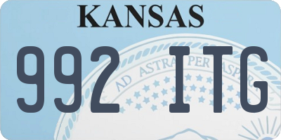 KS license plate 992ITG