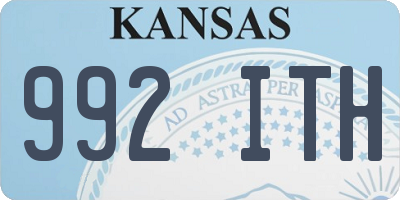 KS license plate 992ITH
