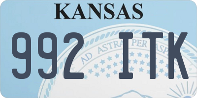 KS license plate 992ITK