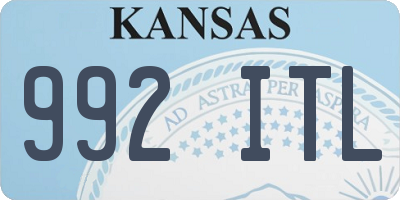 KS license plate 992ITL