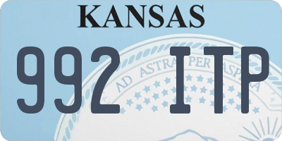 KS license plate 992ITP