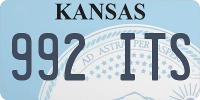 KS license plate 992ITS