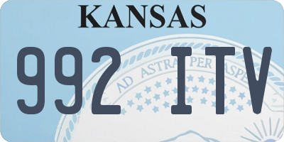 KS license plate 992ITV