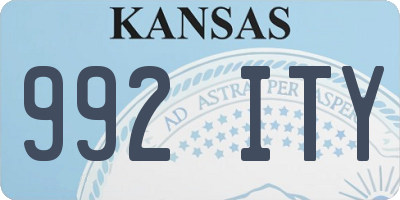 KS license plate 992ITY